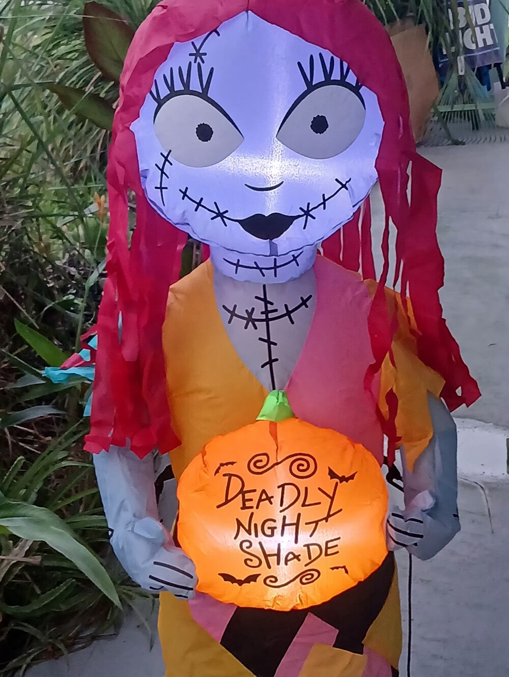 Sally w/Pumpkin Nightmare Before Christmas Disney 3.5 ft  Halloween Inflatable